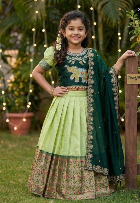 PAITHANI KIDS LEHENGA CHOLI silk Affordable kids clothing Mumbai